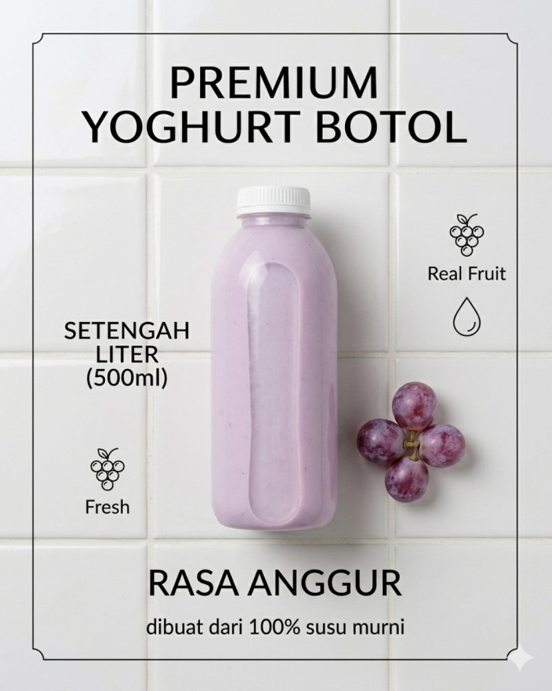 Yoghurt Botol Rasa Anggur Yoghurt Botol Rasa Anggur