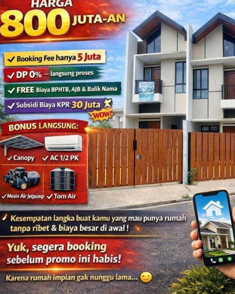 Rumah 2 Lantai Nyaman dan Strategis di Pamulang